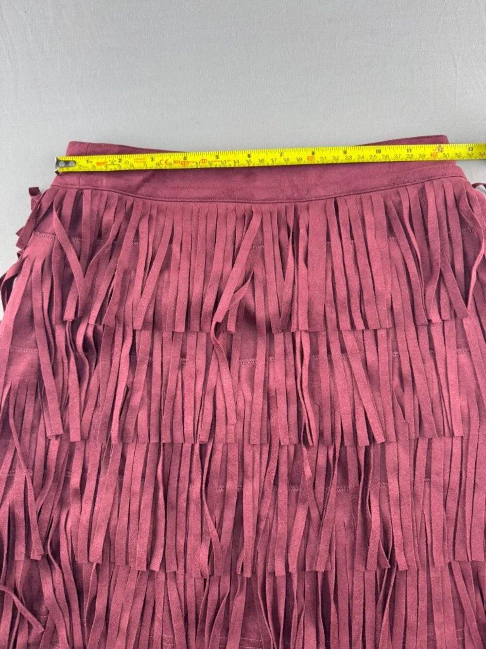 Alya Women XS NWT Fringe Mini Faux Suede Cowgirl Skirt Western Ranch Playful - Picture 6 of 6